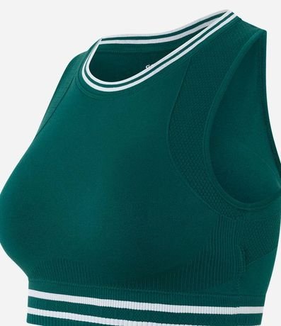Top Deportivo Alargado con Rayas Contrastantes y Seamless 2