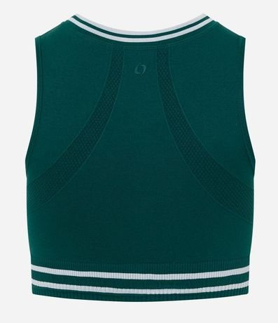 Top Deportivo Alargado con Rayas Contrastantes y Seamless 3