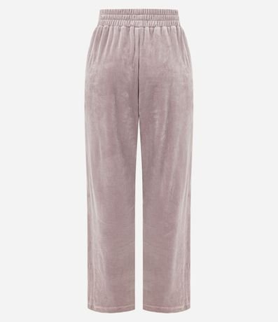 Pantalón Deportivo Recto en Plush con Piping Contrastante 7