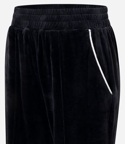 Pantalón Deportivo Recto en Plush con Piping Contrastante 6