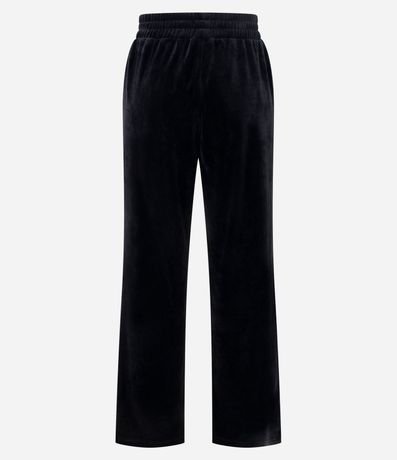 Pantalón Deportivo Recto en Plush con Piping Contrastante 7