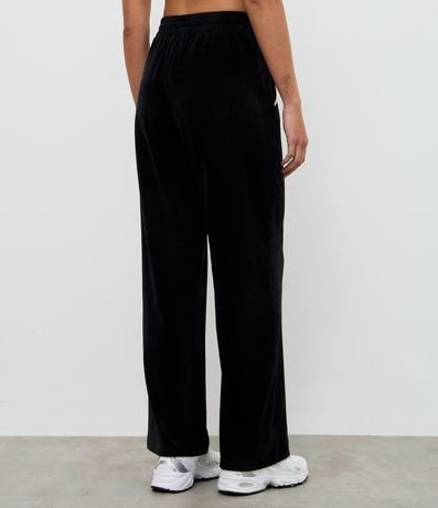 Pantalón Deportivo Recto en Plush con Piping Contrastante 4