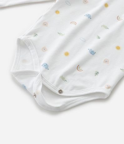 Body Infantil Manga Larga con Estampado Ícone de Arcoiris Talle RN a 18 Meses 5