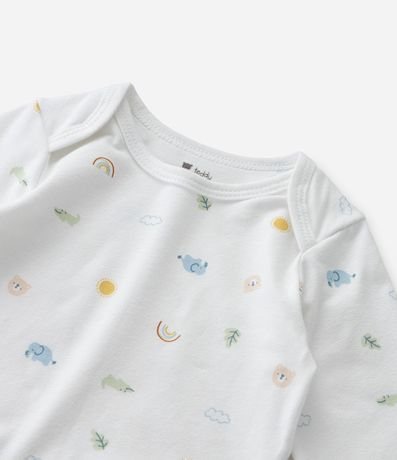 Body Infantil Manga Larga con Estampado Ícone de Arcoiris Talle RN a 18 Meses 6