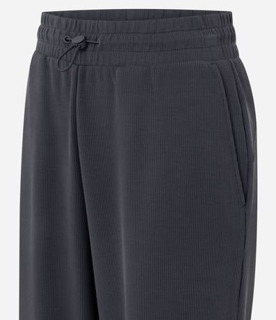 Pantalón Deportiva Recta Texturizada con Ajuste en la Cintura 6