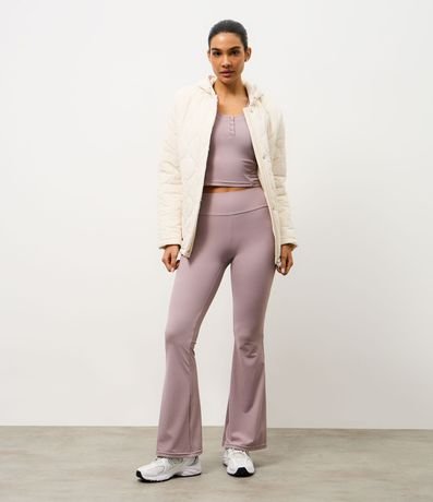 Pantalón Deportiva Flare en Microfibra Acanalada 2