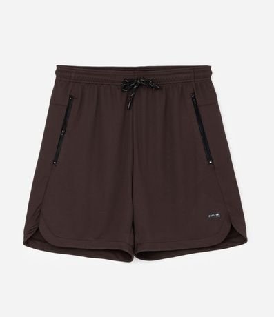 Bermuda Deportiva Texturizada con Cintura Elástica y Bolsillos con Cremallera 5