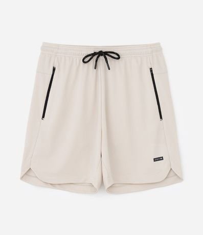 Bermuda Deportiva Texturizada con Cintura Elástica y Bolsillos con Cremallera 5