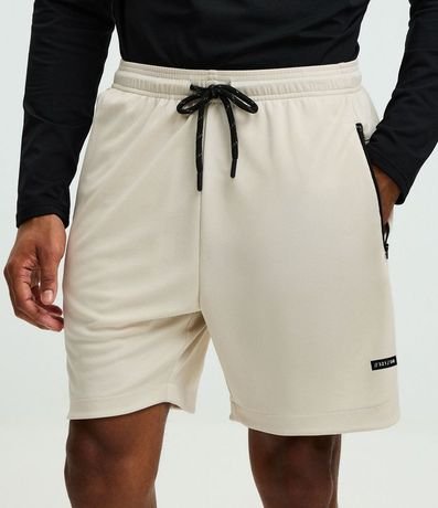 Bermuda Deportiva Texturizada con Cintura Elástica y Bolsillos con Cremallera 2