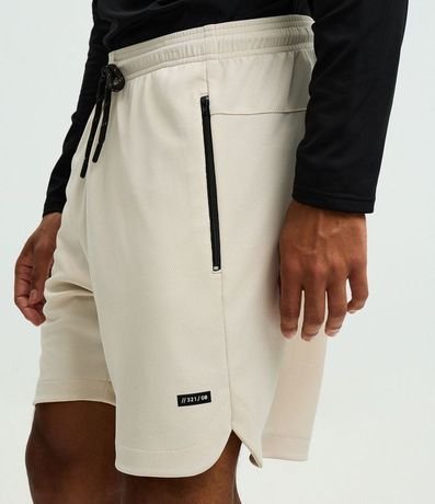 Bermuda Deportiva Texturizada con Cintura Elástica y Bolsillos con Cremallera 3