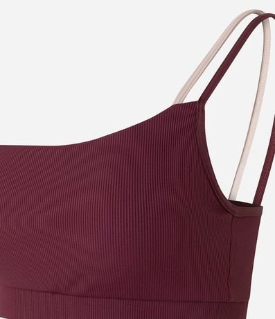 Top Hombro Único Deportivo en Microfibra Acanalada 2