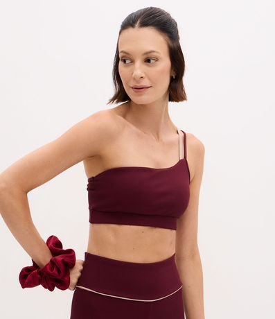 Top Hombro Único Deportivo en Microfibra Acanalada 2