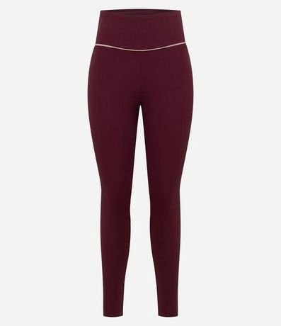 Pantalón Legging Deportiva en Microfibra Acanalada con Friso Contrastante 4