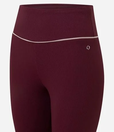 Pantalón Legging Deportiva en Microfibra Acanalada con Friso Contrastante 5