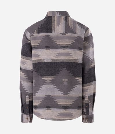 Camisa Comfort en Jacquard con Bolsillos y Estampa 5