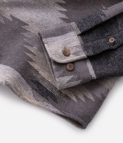 Camisa Comfort en Jacquard con Bolsillos y Estampa 7