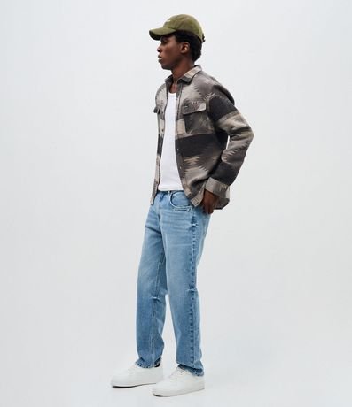 Camisa Comfort en Jacquard con Bolsillos y Estampa 2
