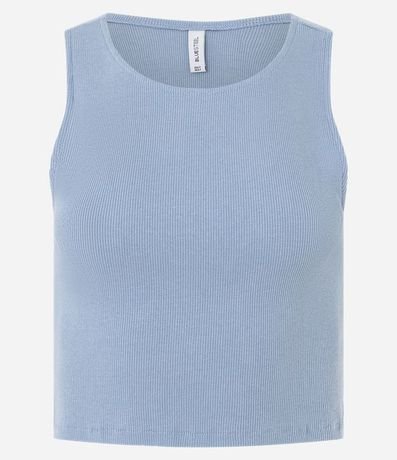 Blusa Cropped sin Mangas en Algodón Acanalado 5