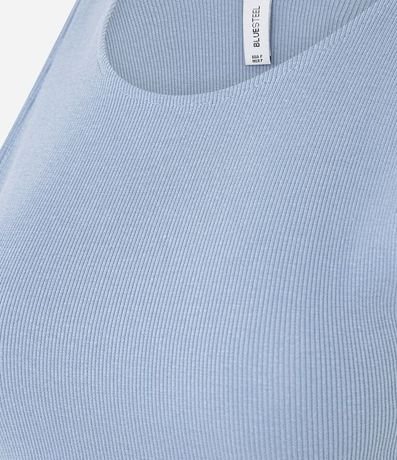 Blusa Cropped sin Mangas en Algodón Acanalado 6