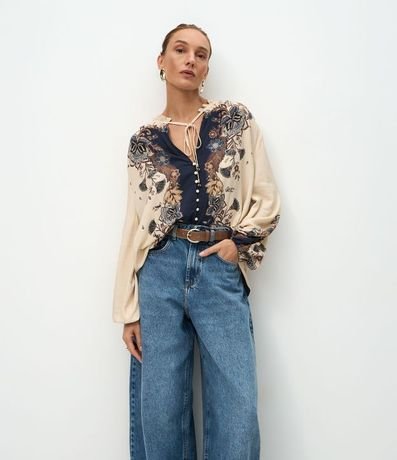 Pantalón Barrel en Jeans con Cintura Mediana 2