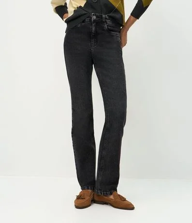 Pantalón Recto en Jeans con Cintura Alta 3