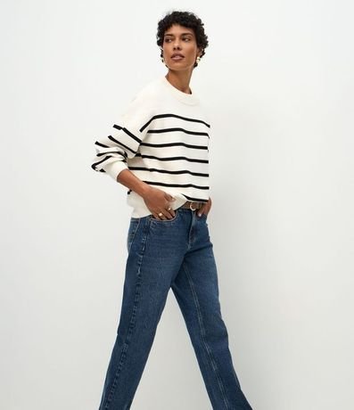 Pantalón Recto Estructurado en Jeans 2