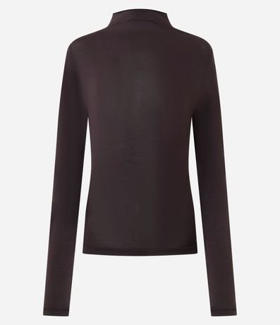 Blusa Básica Manga Larga en Modal con Cuello Alto 5
