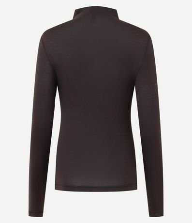 Blusa Básica Manga Larga en Modal con Cuello Alto 6
