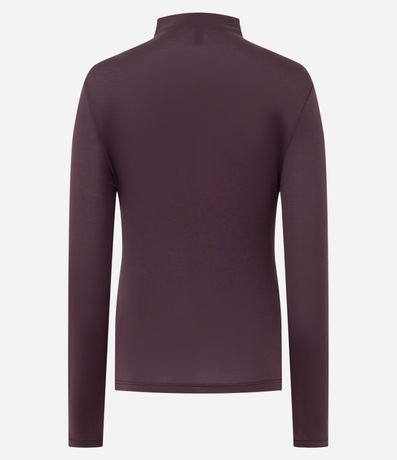 Blusa Básica Manga Larga en Modal con Cuello Alto 3