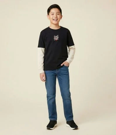 Remera Infantil con Estampa Lettering – Talle 5 a 14 años