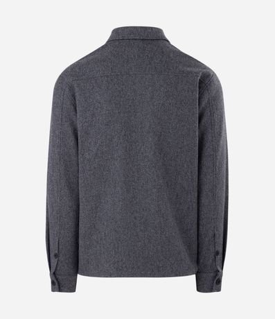 Camisa Overshirt Manga Larga en Polyvelour 5