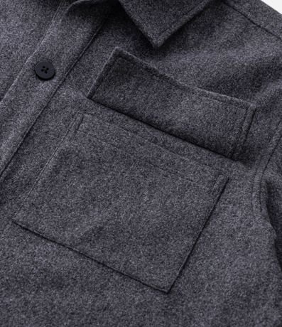 Camisa Overshirt Manga Larga en Polyvelour 8