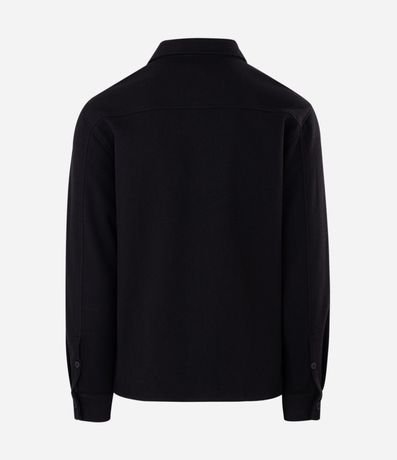 Camisa Overshirt Manga Larga en Polyvelour 4