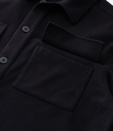 Camisa Overshirt Manga Larga en Polyvelour 7