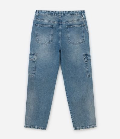 Pantalón Baggy Cargo en Jeans con Cadena Desmontable 5