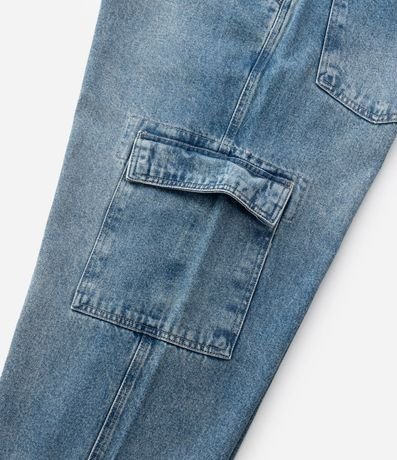 Pantalón Baggy Cargo en Jeans con Cadena Desmontable 7