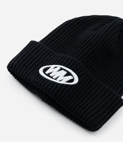 Gorro en Efecto Punto Acanalada con Lettering Bordado WM 2