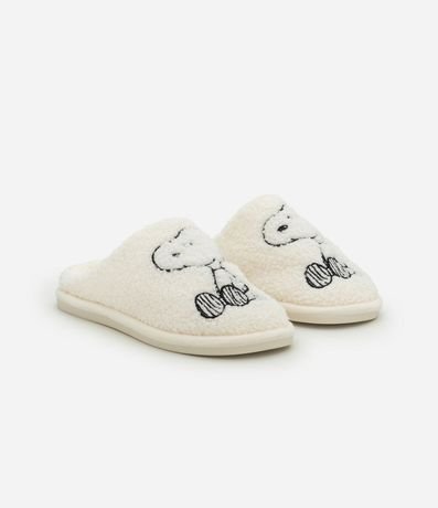 Pantufla Aberta Snoopy Felpuda 1