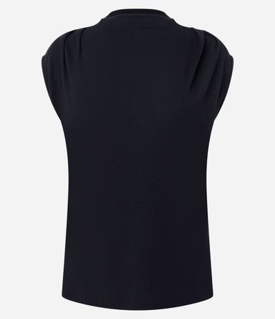 Blusa con Fruncido en el Hombro y Cuello Alto 4