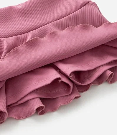 Pollera Infantil Acanalada con Short Interno - Talle 1 a 6 años 6