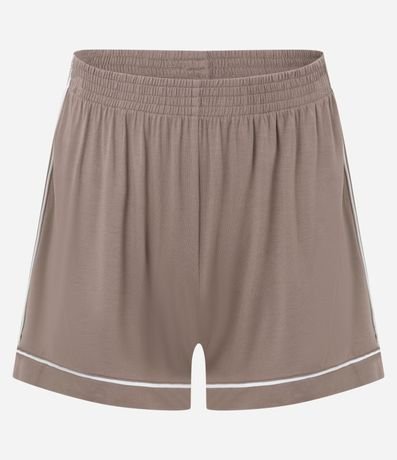 Pijama Corta en Viscosa con Biés Contrastantes 3