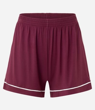 Pijama Corta en Viscosa con Biés Contrastantes 6