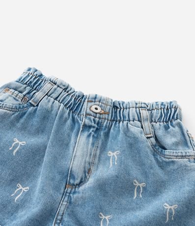 Short Infantil Clochard en Jeans con Estampado de Moñitas – Talle 5 a 14 años 6
