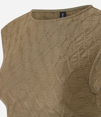 Blusa Sin Manga en Malla Texturizada con Espalda Abiertas 2