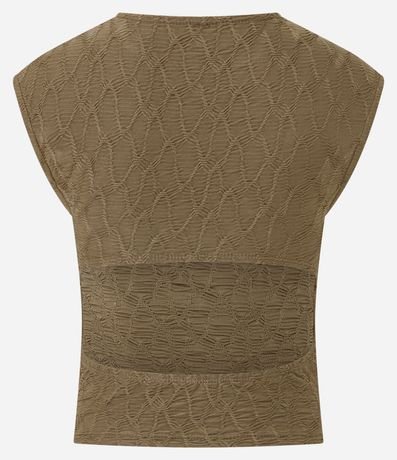 Blusa Sin Manga en Malla Texturizada con Espalda Abiertas 3