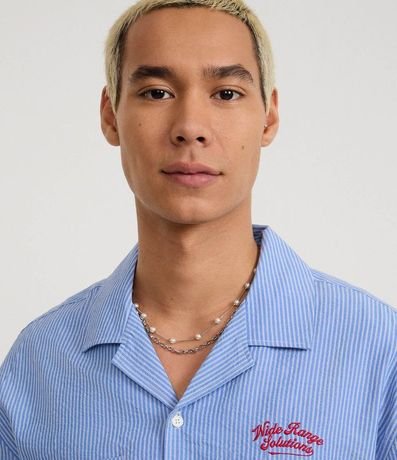 Kit 02 Collares en Metal con Cadena y Perlas Espaciadas 3