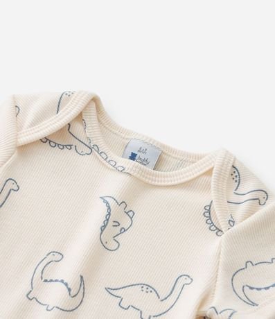 Body Bebé en Rib con Estampa de Dinosaurios – Talle RN a 18 Meses 6
