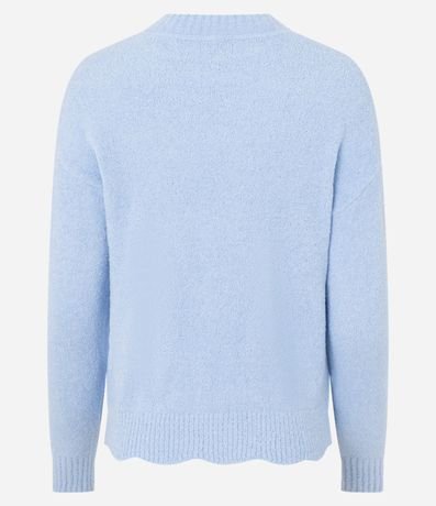 Buzo en Punto Mousse Liso con Bajo Ondulada 3