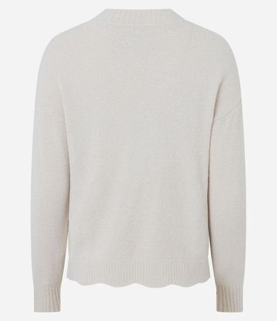 Buzo en Punto Mousse Liso con Bajo Ondulada 3