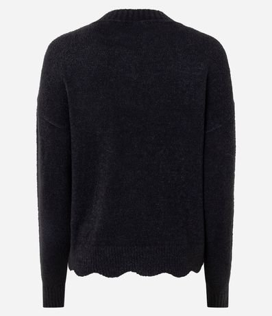 Buzo en Punto Mousse Liso con Bajo Ondulada 3